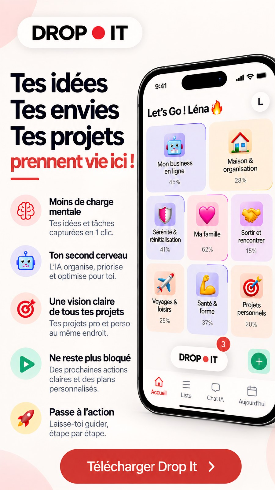 Toutes tes idées, tes envies, tes projets prennent vie ici