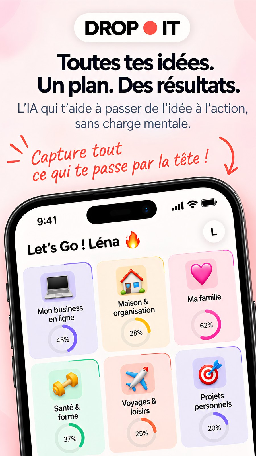 Toutes tes idées. Un plan. Des résultats.