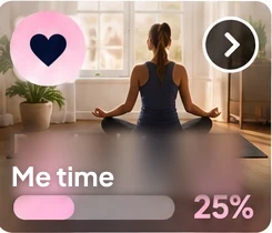 Project tile: Me time, 25%
