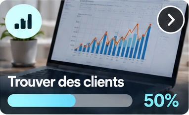 Tuile de projet : Trouver des clients, 50 %