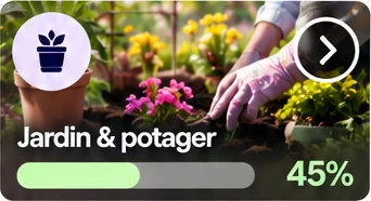 Tuile de projet : Jardin et potager, 45 %