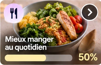 Tuile de projet : Mieux manger au quotidien, 50 %