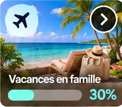 Tuile de projet : Vacances en famille, 30 %